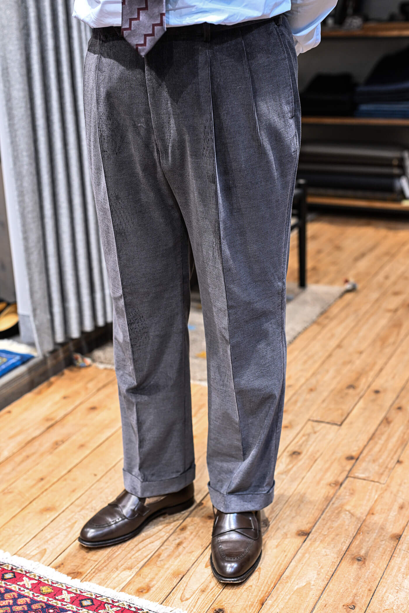 CASHCOスーツのパンツとTROFEO DENIMパンツの仕立て