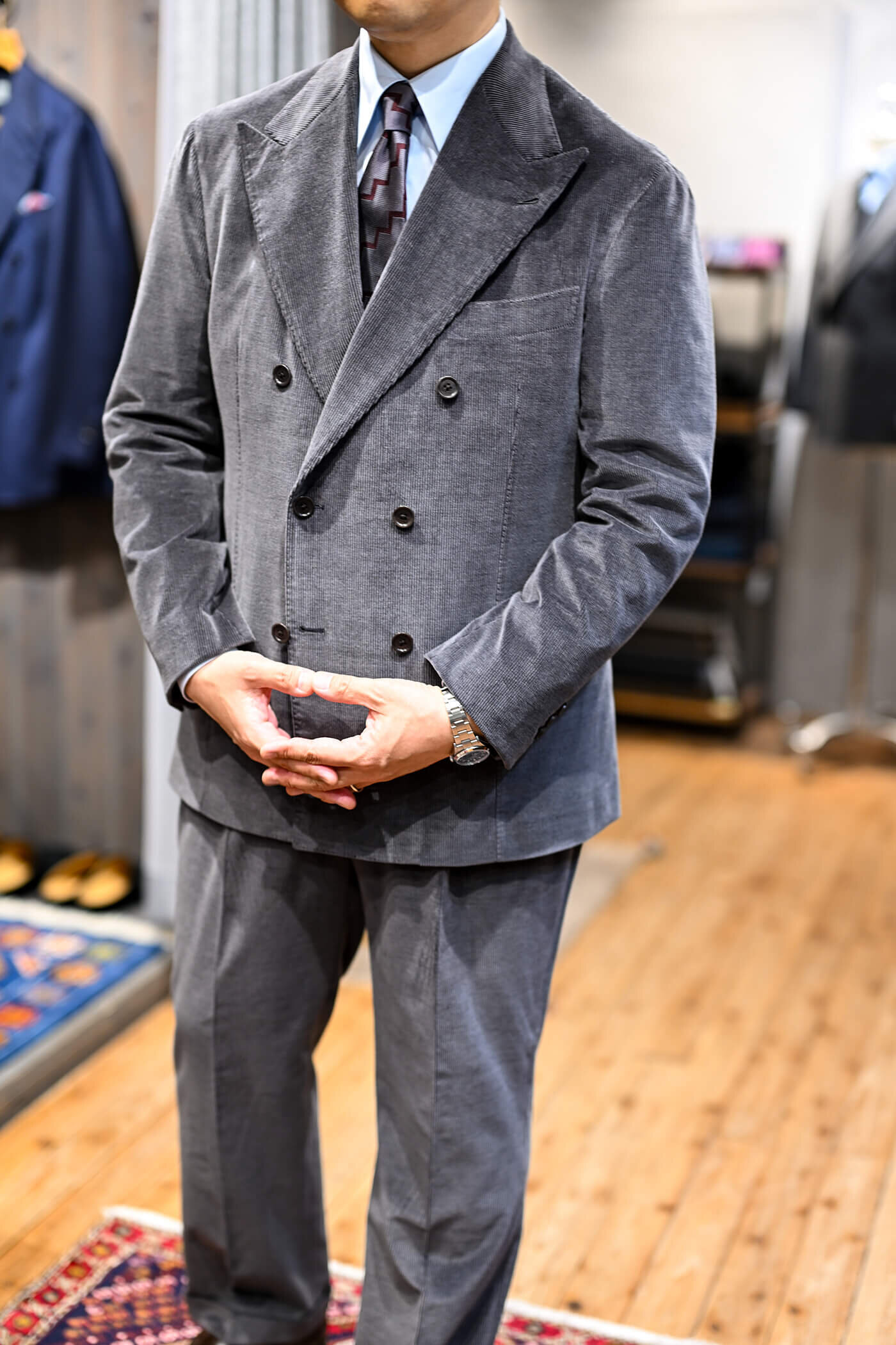 CASHCOコーデュロイスーツとTROFEO DENIMパンツのオーダー仕上がり
