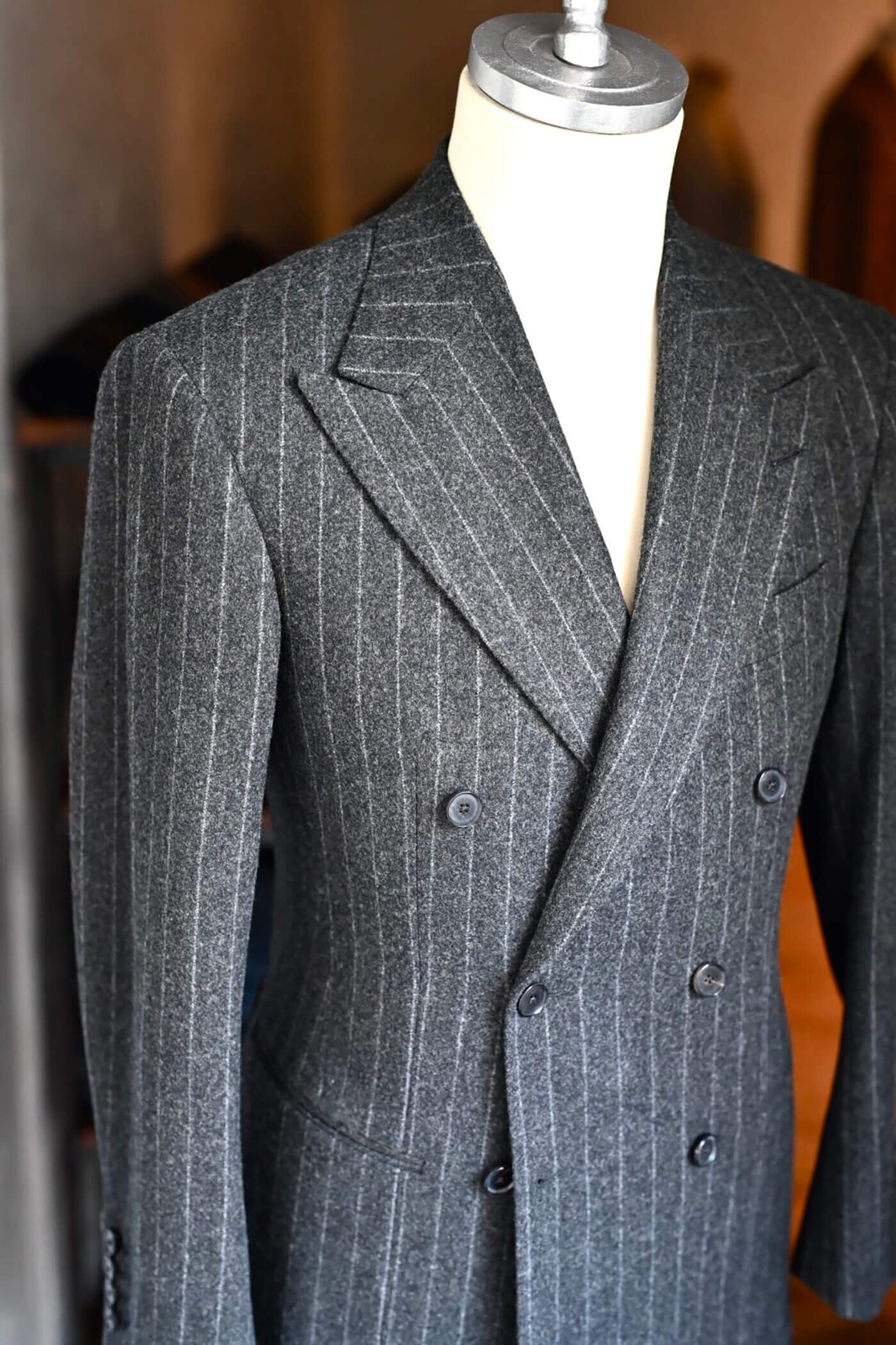 フォックスブラザーズ フランネル ダブルブレストスーツ