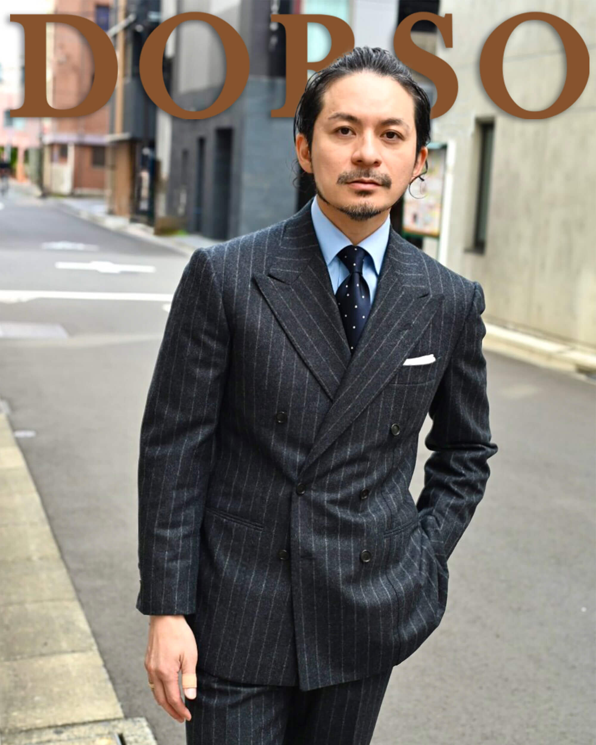 私が選んだ"LADY SANFELICE FLANNELSのチョークストライプ"で仕立てるフランネルスーツ